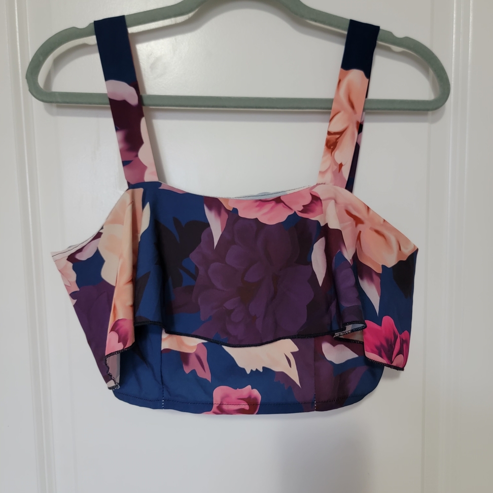 2 Piece Matching Floral Ruffle Maxi Dress Set - Picture 3 of 5